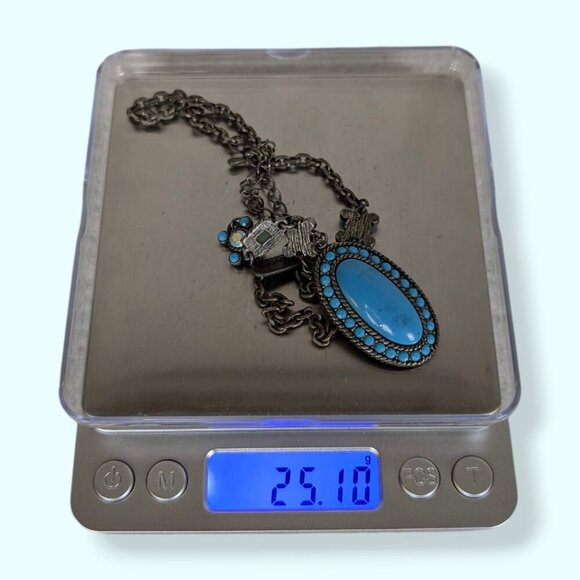 (2/$20) And Lovely Faux Turquoise Pendant Necklace - Picture 6 of 6